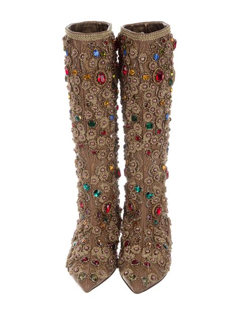 dolce gabbana the one boots uk|dolce and gabbana embellished boots.